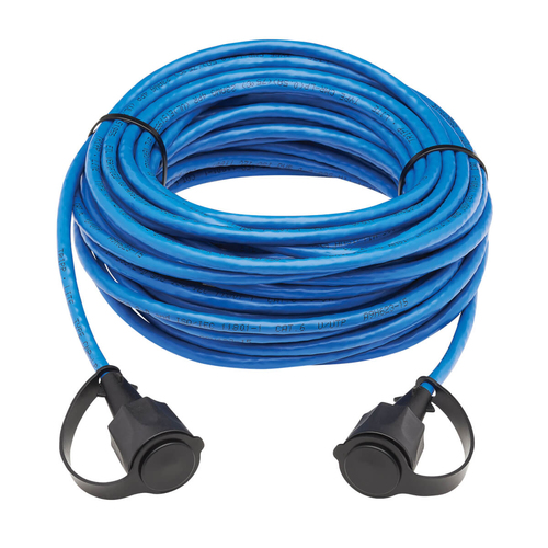 Tripp Lite N200P-050BL-IND Industrial Cat6 UTP Ethernet Cable (RJ45 M/M), 100W PoE, CMR-LP, IP68, Blue, 50 ft. (15.24 m)
