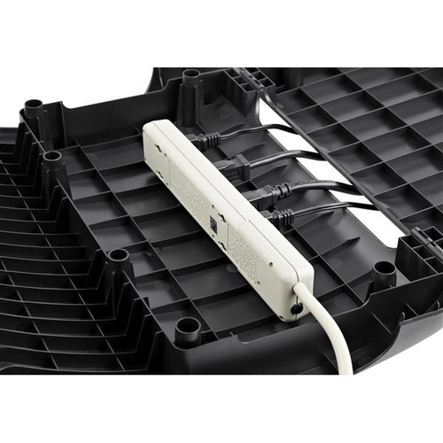 StarTech.com Ergonomic Foot Rest - Rocking Footrest w/ Cable Management/Storage - Under Desk Foot Support Stand - Comfortable Black Foot Rest for Office/Computer Workstation - Non Slip Rocker