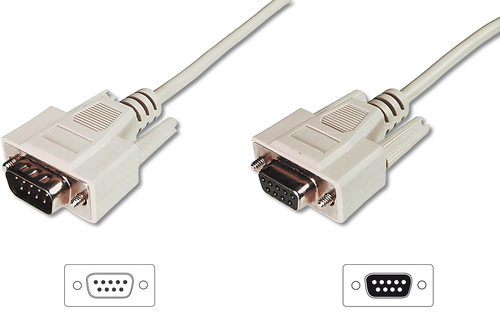 Digitus Datatransfer extension cable, D-Sub9/M - D-Sub9/F