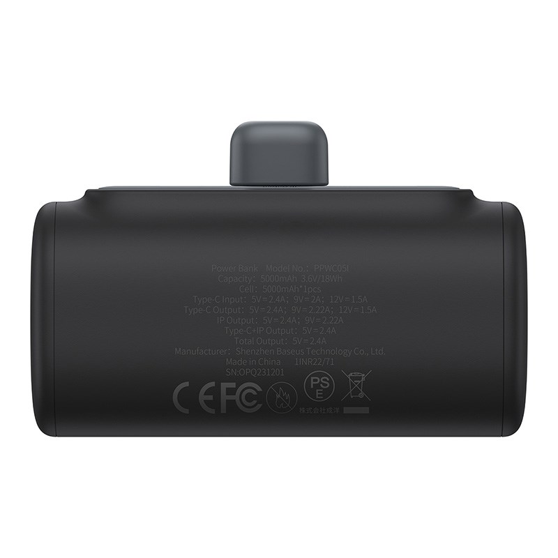 Baseus P10068307113-00 Lithium-ion power bank 5000 mAh Black