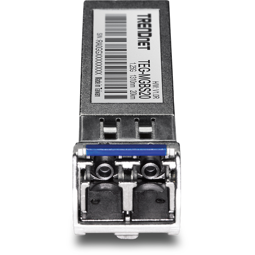 Trendnet TEG-MGBS20 network media converter 1250 Mbit/s 1310 nm Single-mode Black, Stainless steel