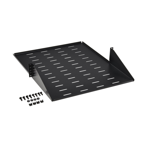 Tripp Lite SRSHELF2PCENTER SmartRack Center-Mounted Steel Rack Shelf - 2U, Vented, 21.5 in. Deep, Holds up to 100 lb. (45 kg)