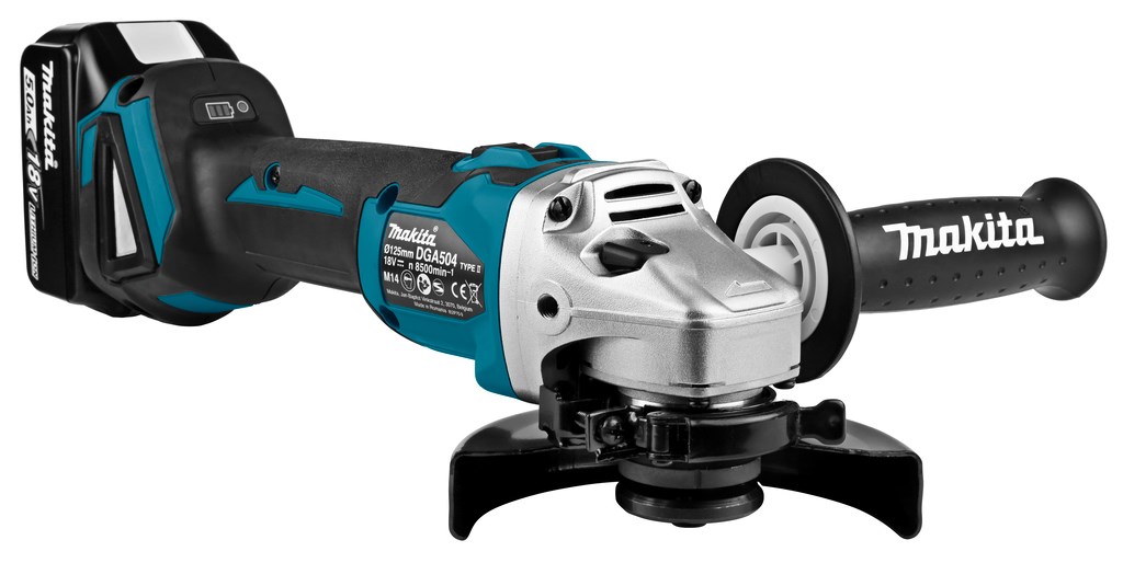 MAKITA DGA504RTJ angle grinder 125 mm 2x 18 V 5 Ah Black  Blue
