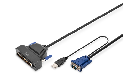 Digitus 19" HD LCD KVM console, 1-port VGA, German keyboard