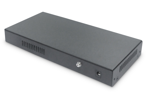 Digitus 8-Port Gigabit PoE Networkswitch, Desktop, L2 managed, 2 Uplinkports, SFP, 86 W, af/at