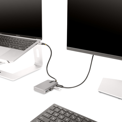 StarTech.com 4-Port USB-C Hub with USB-C DP Alt Mode Video Output 4K 60Hz - 3x USB-A, 1x USB Type-C, 100W Power Delivery Pass-Through, USB 3.2 10Gbps, 1ft/30cm Cable, Portable USB Hub