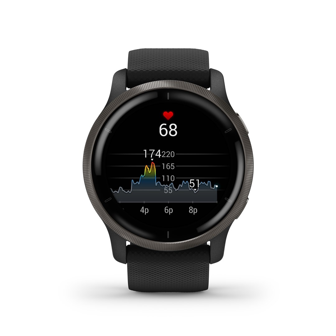 Garmin Venu 2 3.3 cm (1.3") AMOLED 45.4 mm Digital 416 x 416 pixels Touchscreen Wi-Fi GPS (satellite)