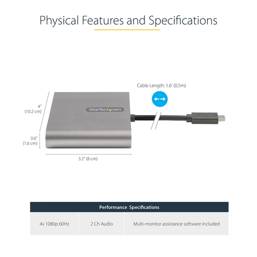 USBC2HD4 - Cables & Adaptors by StarTech.com