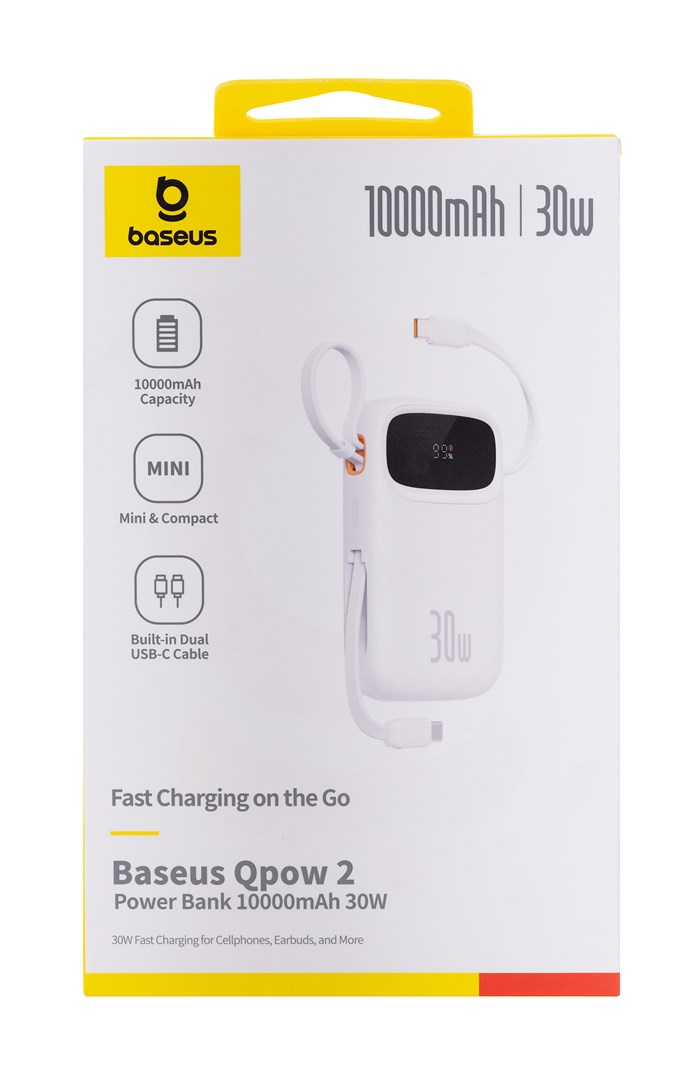 Baseus QPow2 Lithium Polymer (LiPo) 10000 mAh White