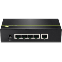 Trendnet TPE-S50 network switch Unmanaged L2 Fast Ethernet (10/100) Power over Ethernet (PoE) Black