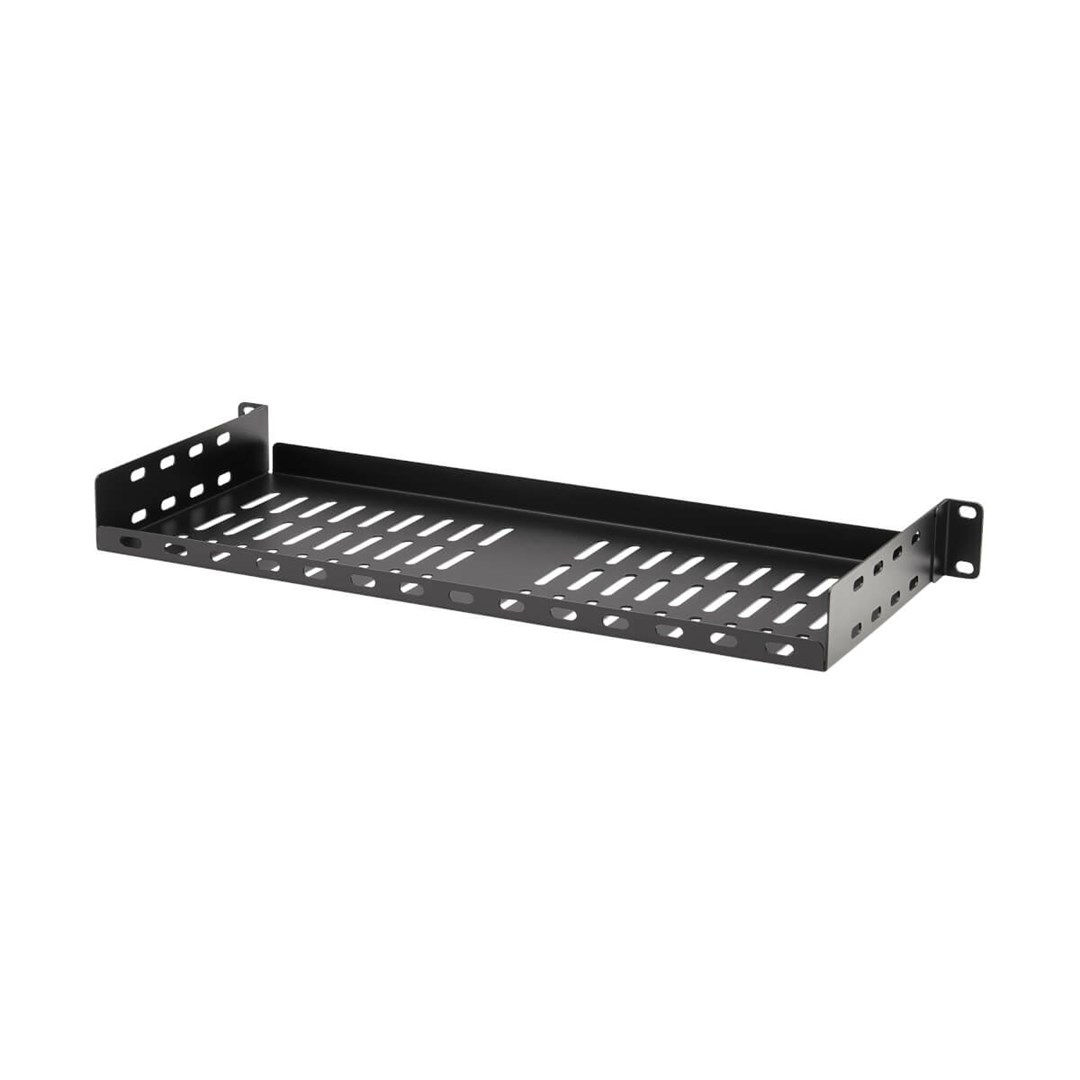 Tripp Lite SRSHELF2P1USHRT SmartRack Cantilever Fixed Steel Rack Shelf - 1U, Vented, 7 in. (17.8 cm) Deep, Holds up to 40 lb. (18 kg)