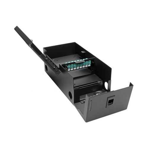 Tripp Lite N492-08D-LC High-Density Fiber Adapter Panel (MMF/SMF), 8 LC Duplex Connectors, Black