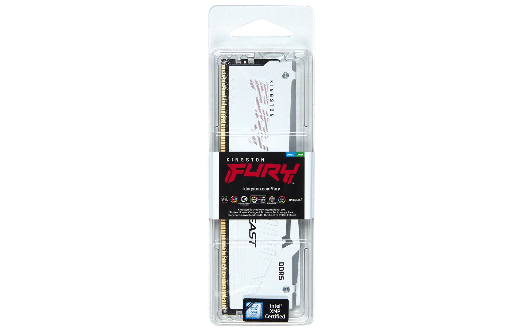 Kingston Technology FURY Beast 32GB 6000MT/s DDR5 CL36 DIMM White RGB EXPO