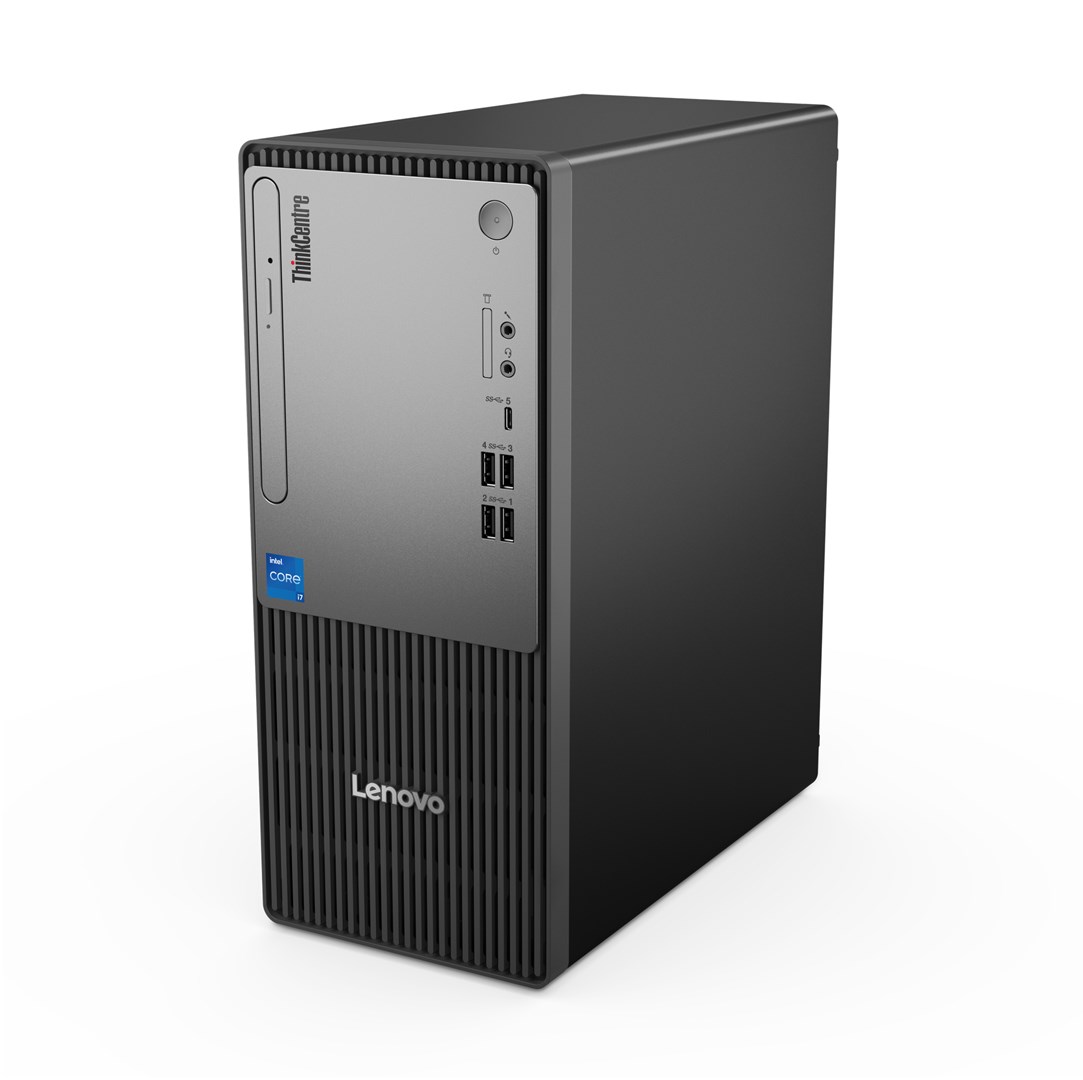 Lenovo ThinkCentre neo 50t Gen 5 Intel® Core™ i3 i3-14100 8 GB DDR5-SDRAM 512 GB SSD Windows 11 Pro Tower PC Black, Grey