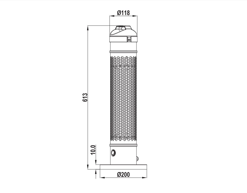 Activejet steel patio heater APH-IS800
