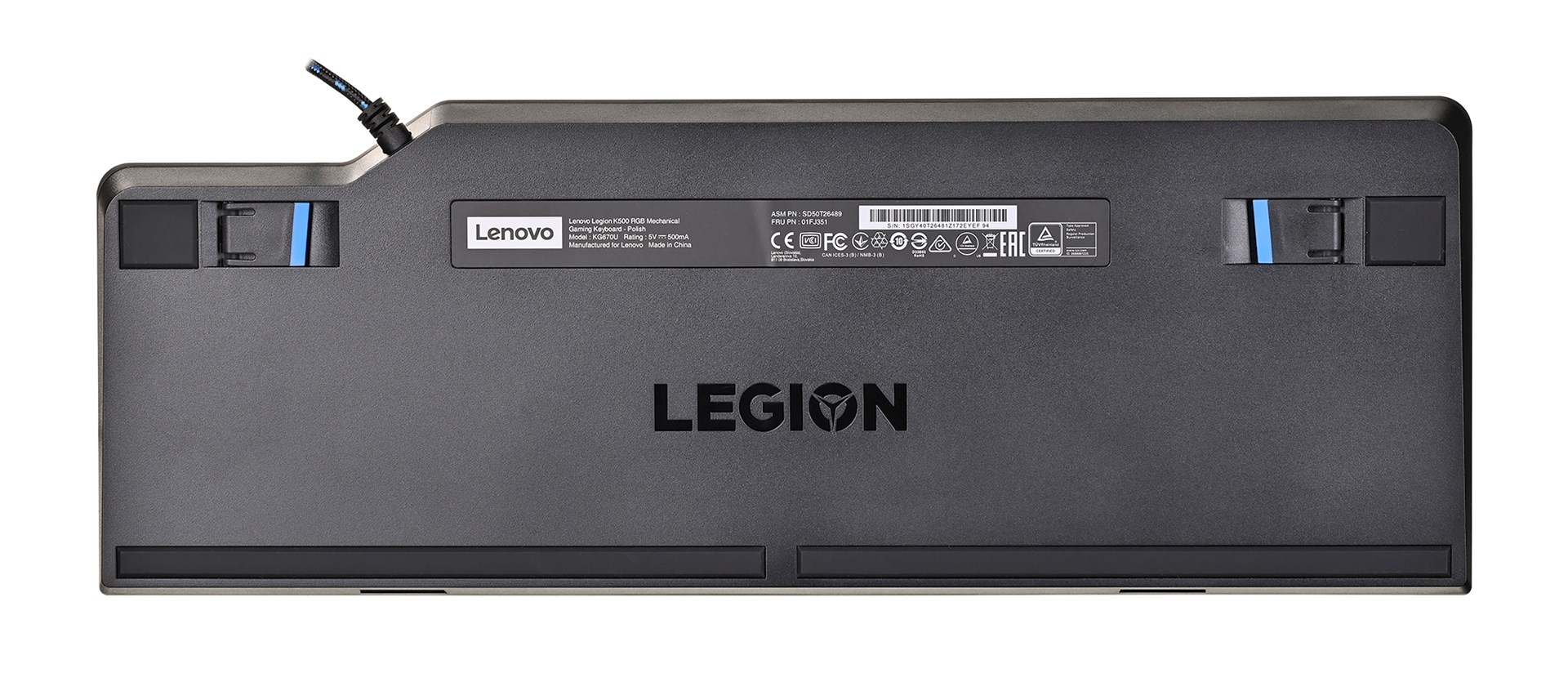Lenovo Legion K500 keyboard USB QWERTZ Black, Grey
