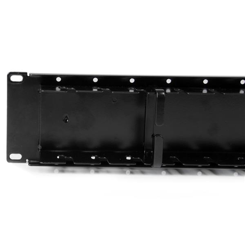 StarTech.com 2U Double-Sided Horizontal Cable Management Panel with Finger Duct & D-Ring Hooks