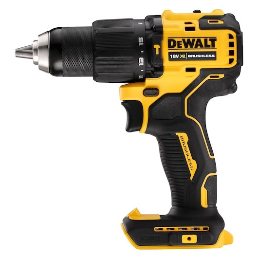 DeWALT DCD709N-XJ drill 1650 RPM Keyless 1.2 kg Black  Yellow