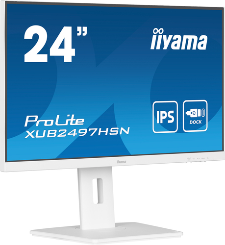 iiyama ProLite 24" IPS technology panel with USB-C dock and RJ45 (LAN)