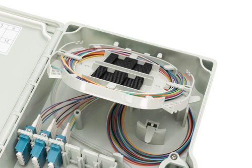 Digitus FTTH/FTTB Distribution box, assembled, OS2, 12 fibers, LC/PC