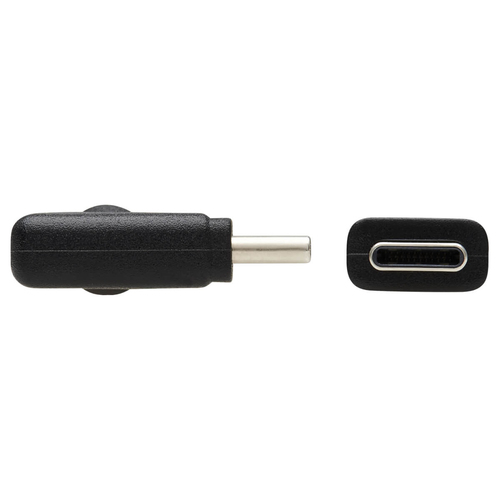 Tripp Lite U420-02M-RA USB-C Cable (M/M) - USB 3.2 Gen 1 (5 Gbps), Thunderbolt 3 Compatible, Right-Angle Plug, 2 m (6.6 ft.)