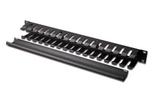 Digitus Cable Management Panel with detachable cover for 483 mm (19“) cabinets, 1U