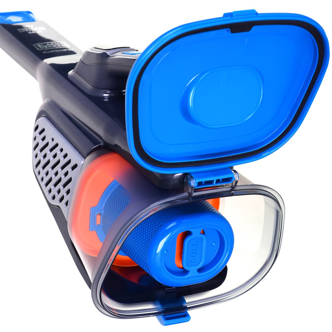 Black & Decker BHHV520BF handheld vacuum Black Blue Silver Bagless