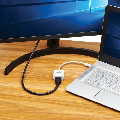 Tripp Lite U444-06N-HD8KW USB-C to HDMI Adapter (M/F) - 8K, HDR, 4:4:4, HDCP 2.3, White