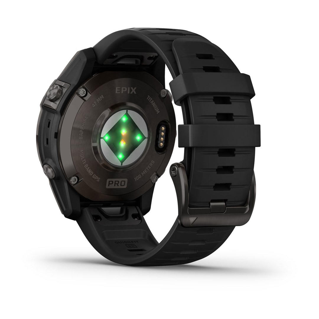 Garmin epix Pro (Gen 2) Sapphire Edition 3.3 cm (1.3") AMOLED 47 mm Digital 416 x 416 pixels Touchscreen Black Wi-Fi GPS (satellite)