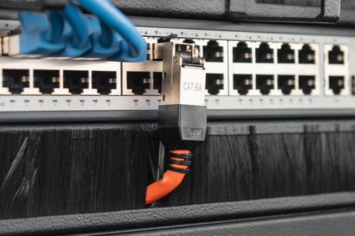 Digitus CAT 6A field connector, angled, STP with dust cap, bend protection