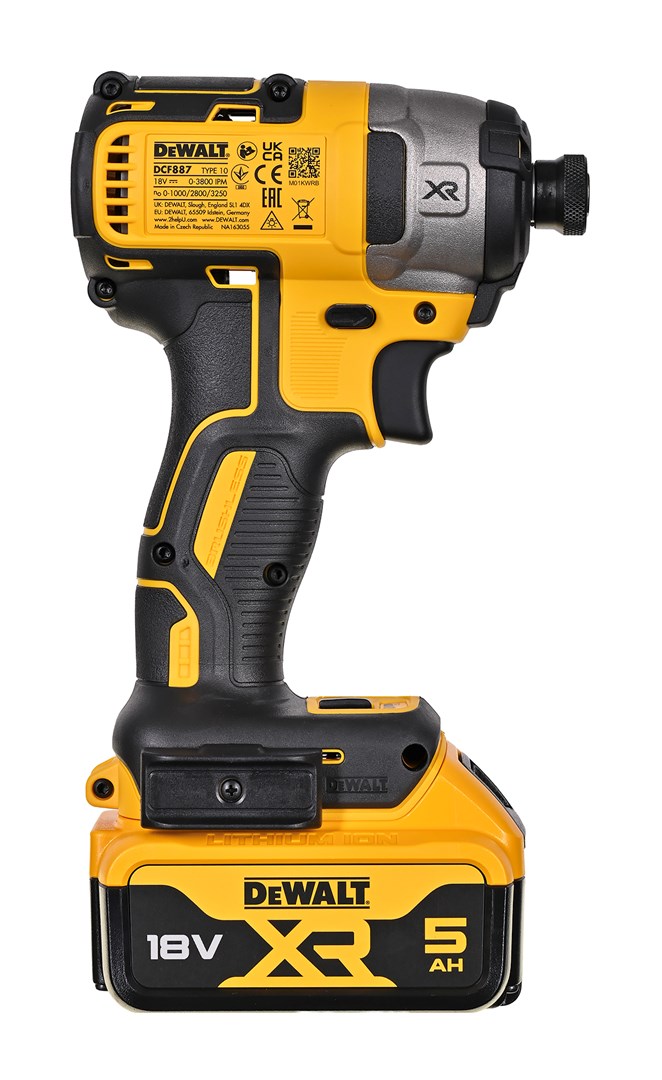 DeWALT DCF887P2-QW power wrench Black Yellow 1/4 3250 RPM 205 Nm 18 V