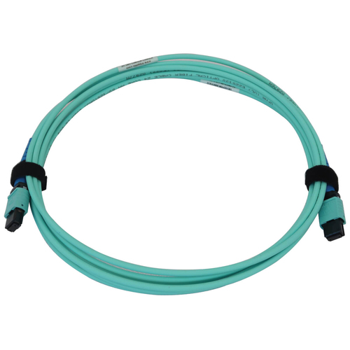 Tripp Lite N846B-03M-24-P 40/100/400G Multimode 50/125 OM3 Fiber Optic Cable (24F MTP/MPO-PC F/F), LSZH, Aqua, 3 m (9.8 ft.)