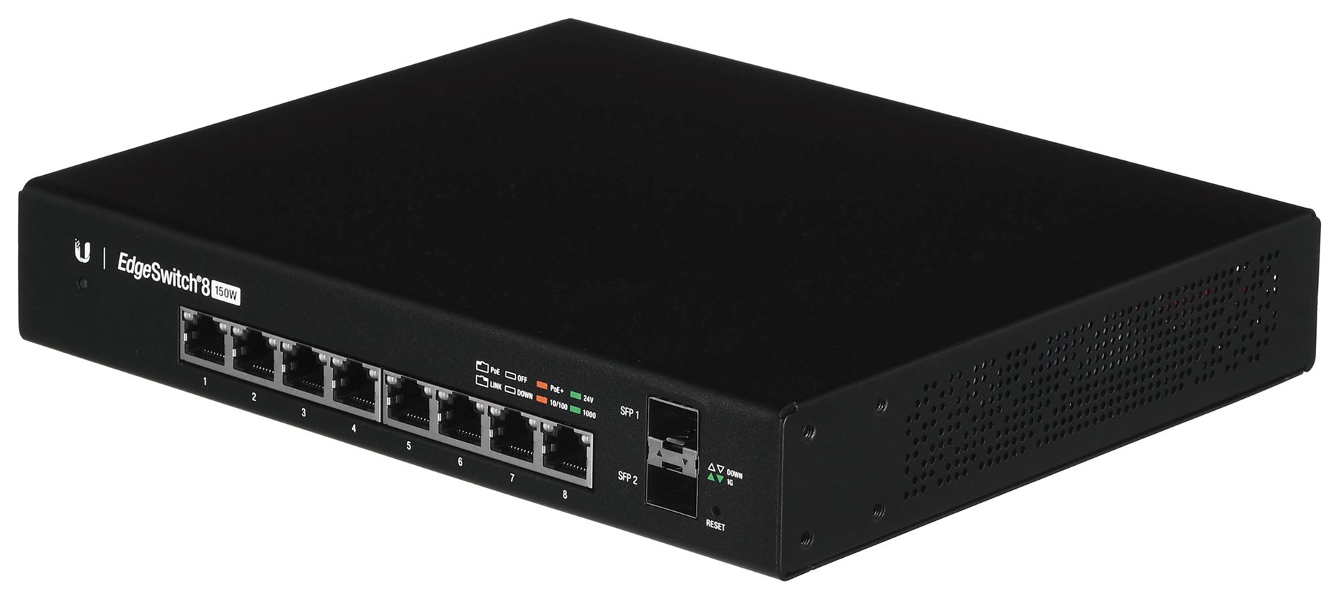 Ubiquiti EdgeSwitch 8 Managed Gigabit Ethernet (10/100/1000) Power over Ethernet (PoE) Black