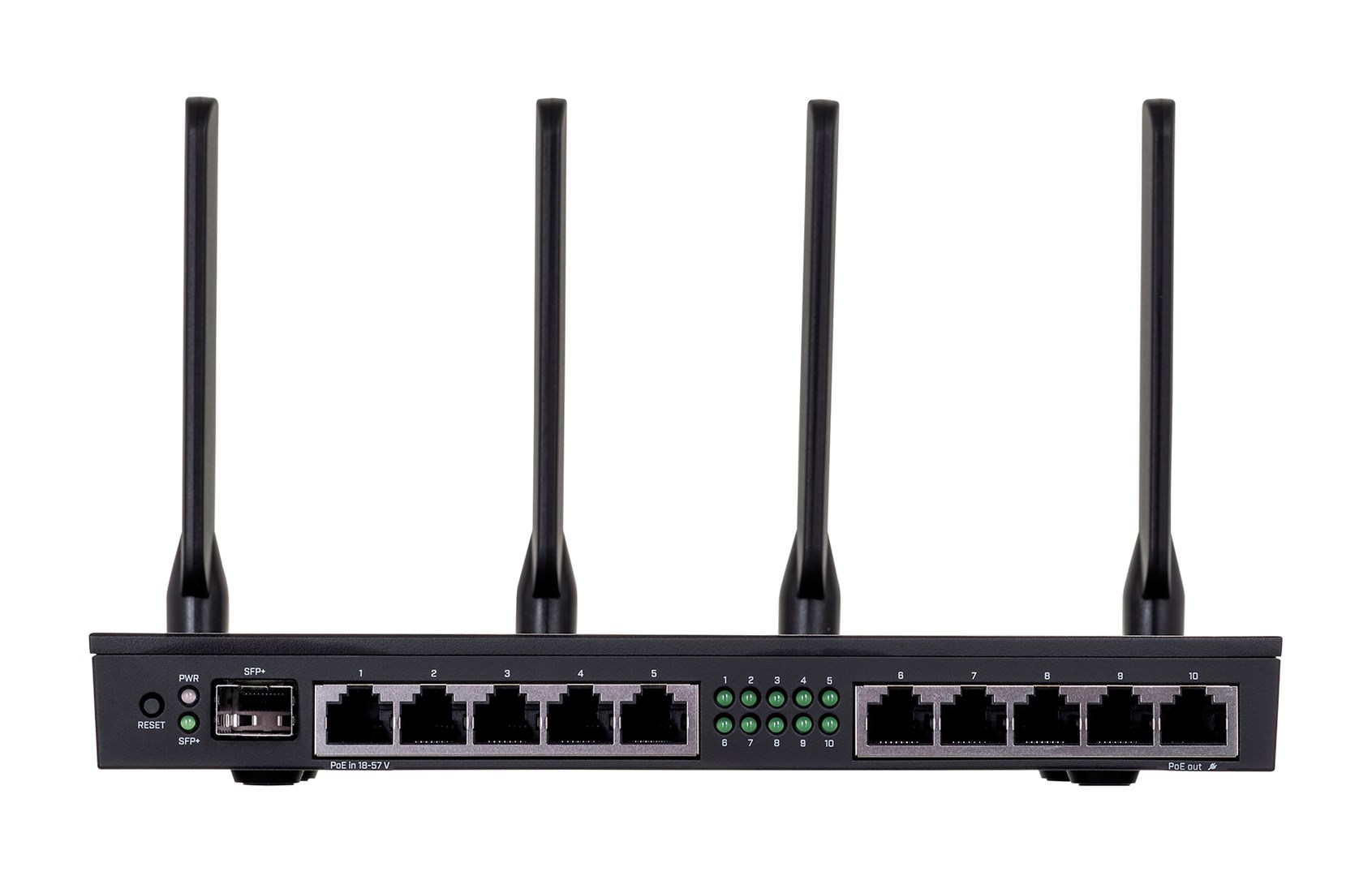 Mikrotik RB4011iGS+5HacQ2HnD-IN wireless router Gigabit Ethernet Dual-band (2.4 GHz / 5 GHz) Black