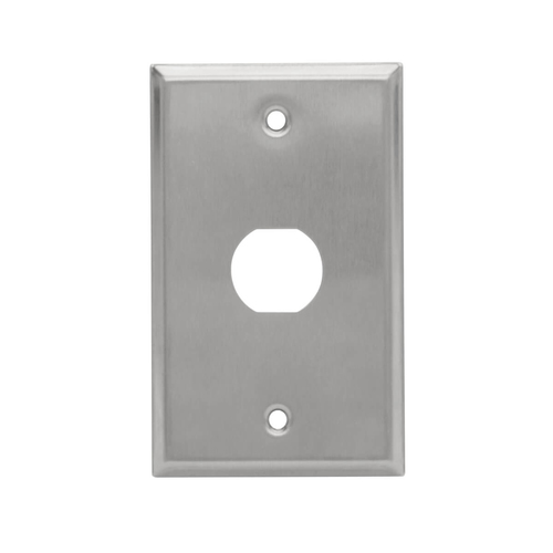 Tripp Lite N206-FP01-IND 1-Port Single Gang Faceplate, Stainless Steel, Industrial Grade, IP44, TAA