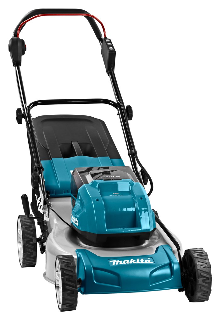Makita DLM460PT2 lawn mower Walk behind lawn mower Battery Black  Blue  Grey