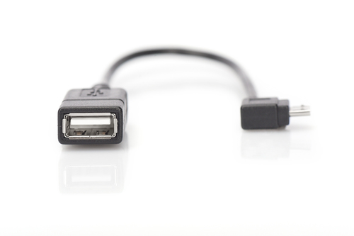 Digitus USB Adapter / Converter, OTG, micro B/M - A/F, 0.15m