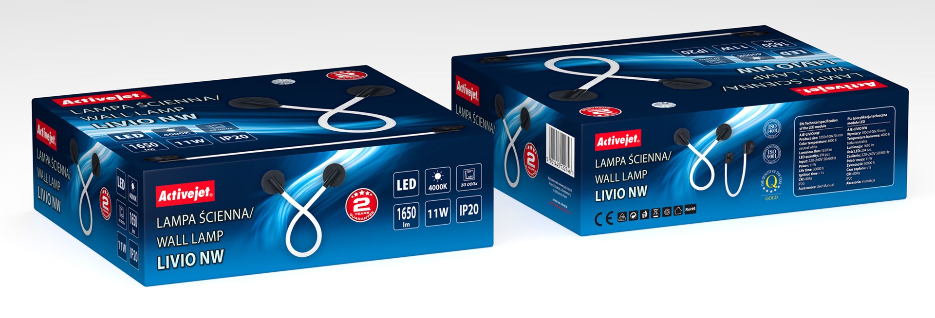 Activejet LED wall lamp AJE-LIVIO NW