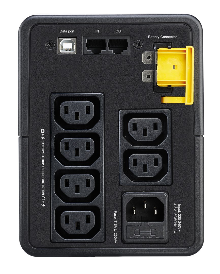 APC Back-UPS, 950VA, Tower, 230V, 6x IEC C13 outlets, AVR