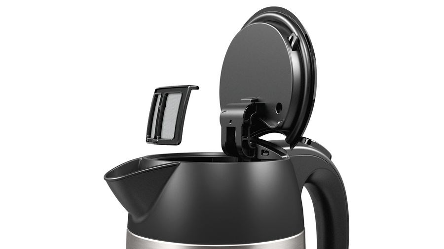 Bosch TWK3P420 electric kettle 1.7 L 2400 W Black, Stainless steel