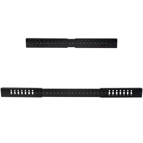StarTech.com 4-Post 25U Mobile Open Frame Server Rack, Four Post 19in Network Rack with Wheels, Rolling Rack with Adjustable Depth for Computer/AV/Data/IT Equipment - Casters, Leveling Feet or Floor Mounting