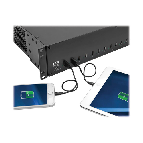 Tripp Lite U280-016-RMINT 16-Port USB Charging Station with Syncing, 230V, 5V 40A (200W) USB Charger Output, 2U Rack-Mount