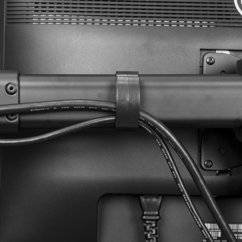 StarTech.com Desk Mount Triple Monitor Arm - Ergonomic VESA 3 Monitor Mount up to 27" - Articulating & Height Adjustable Pole Mount - Tilt/Swivel/Rotate LCD/LED Screen - Desk Clamp/Grommet