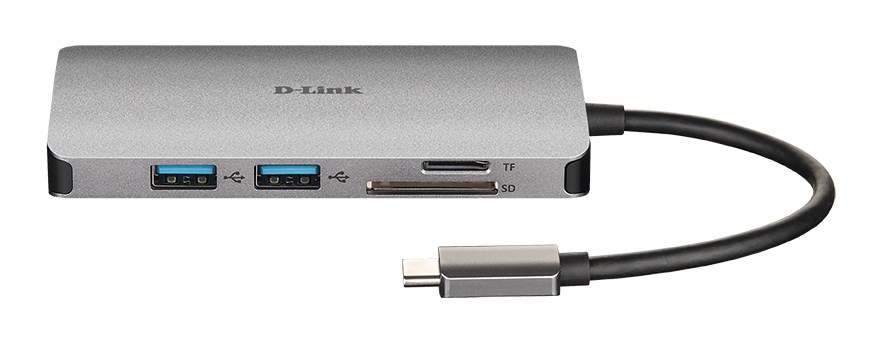 D-Link 8-in-1 USB-C Hub with HDMI/Ethernet/Card Reader/Power Delivery