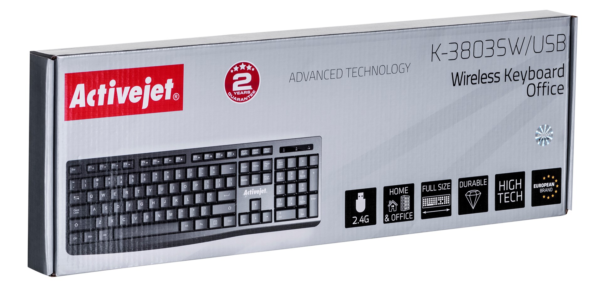 Activejet Wireless keyboard K-3803SW, battery-powered 1x 1.5V AAA