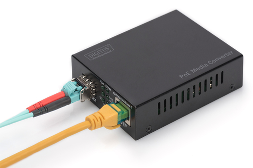 Digitus Gigabit PoE media converter, RJ45 / SFP, PSE