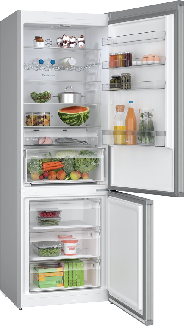 Bosch Serie 4 KGN497LDF fridge-freezer Freestanding 440 L D Stainless steel