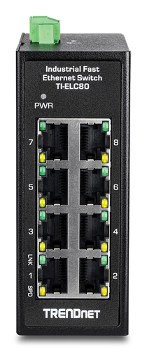 Trendnet TI-ELC80 network switch Unmanaged Fast Ethernet (10/100) Black