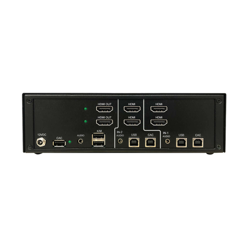 Tripp Lite B002-H2AC2-N4 Secure KVM Switch, 2-Port, Dual Head, HDMI to HDMI, 4K, NIAP PP4.0, Audio, CAC, TAA