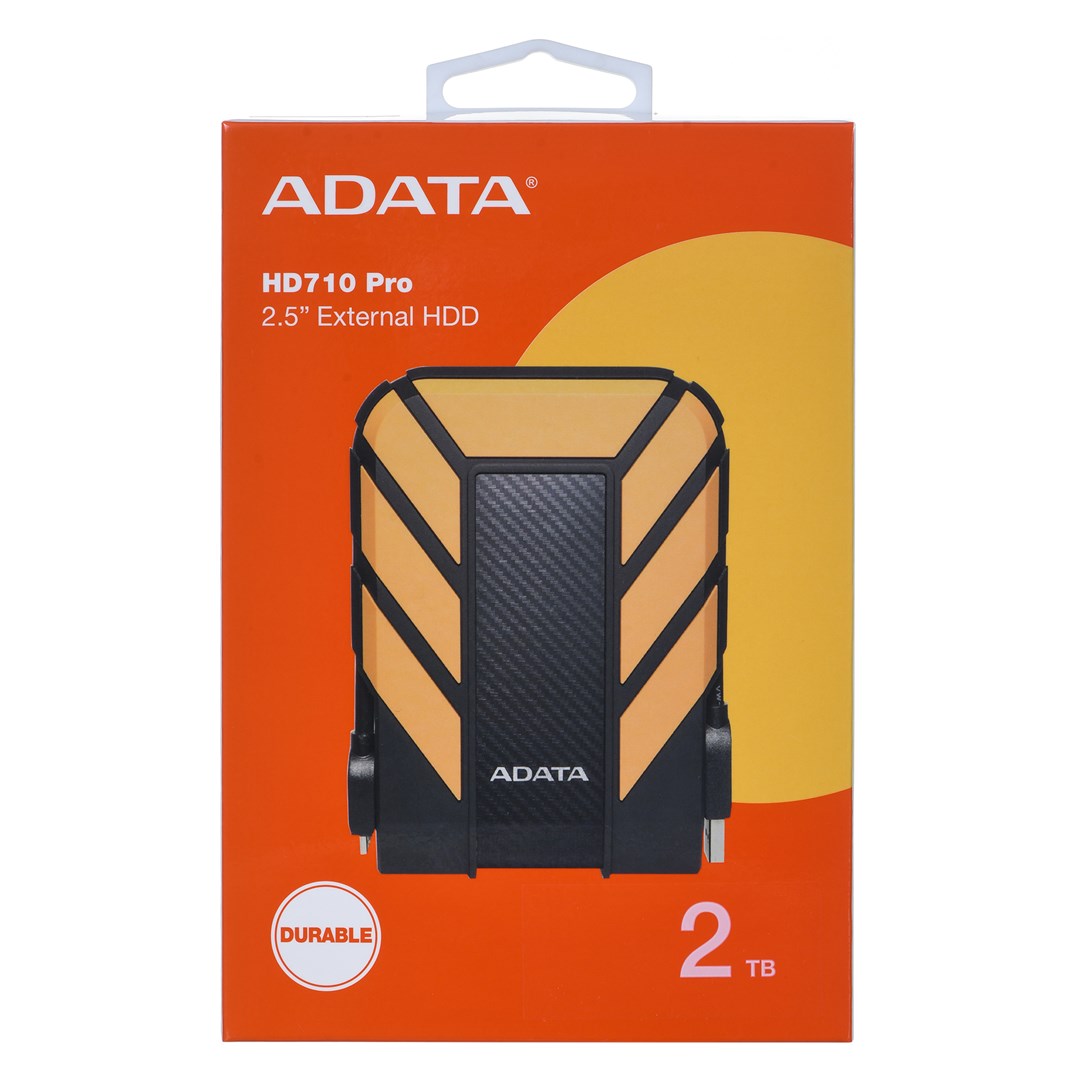 ADATA HD710 Pro external hard drive 2 TB 2.5" Micro-USB B 3.2 Gen 1 (3.1 Gen 1) Black, Yellow
